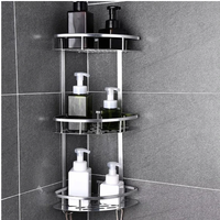 Corner Shelf - 3-Layer Aluminum Bathroom Shower Caddy 61x29cm Home & Garden Shower Caddies