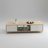 Coffee Table - Scandinavian Style 120cm x 60cm with Drawers Furniture Coffee Tables