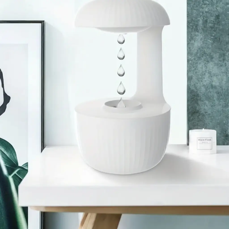 Humidifier - Anti-Gravity Water Drop Backflow 1000ml Ultrasonic White Home & Garden Humidifiers