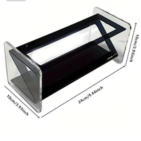 Remote Control Holder - Acrylic 3-Slot with Black Accents Home & Garden Household Storage Caddies