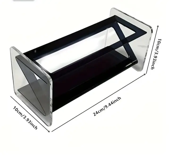 Remote Control Holder - Acrylic 3-Slot with Black Accents Home & Garden Household Storage Caddies