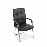 Office Chair - Modern Visitor Chair with Chrome Frame