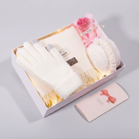 Winter Set - Authentic Cashmere Scarf Gloves Ear Muffs Gift Box Home & Garden Outfit Sets