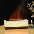 White Striped 3D Flame Humidifier Aromatherapy Diffuser 200ml LED Remote 25x8x9cm Home & Garden Humidifiers