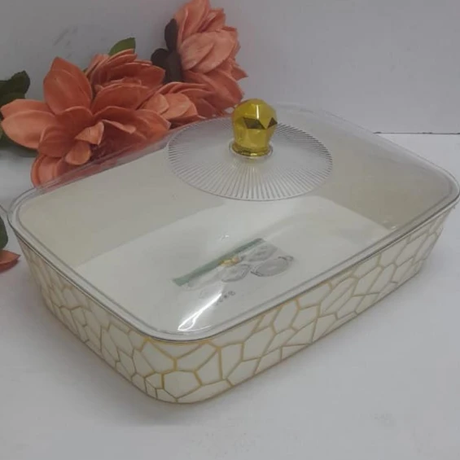 Serving Tray - Transparent Fruit Tray with Acrylic Lid 30x20cm Kitchen & Dining Serving Trays