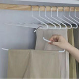 Z-Shaped Anti-Slip Heavy Duty Jeans Trouser Hanger 10 Pieces Space Saving