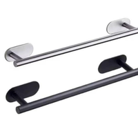 Self-Adhesive Towel Bar Stainless Steel No Drilling Required Home & Garden Towel Holders