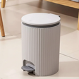 Foot Pedal Trash Can with Ribbed Design 10L Plastic Dustbin Home & Garden Trash Cans
