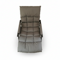 Adjustable Padded Indoor Rocking Chair Grey Quilted Cushion Steel Rocker Frame Furniture Nursery Rocking Chairs