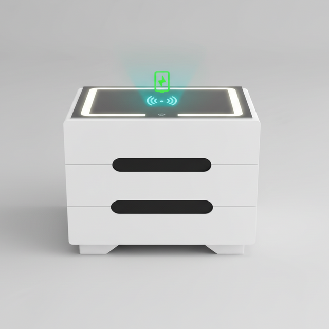 Bedside Drawer - Smart 38.5cm x 50cm with Wireless Charging & LED