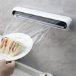 Wall-Mounted Cling Film Dispenser with Cutter Includes Roll Kitchen & Dining Food Wrap Dispensers