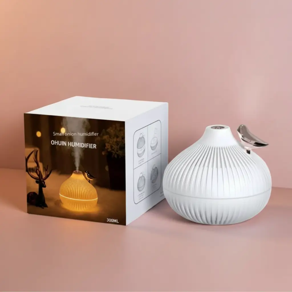Humidifier - Onion 300ml Ultrasonic LED Night Lamp Aroma Diffuser USB Home & Garden Humidifiers