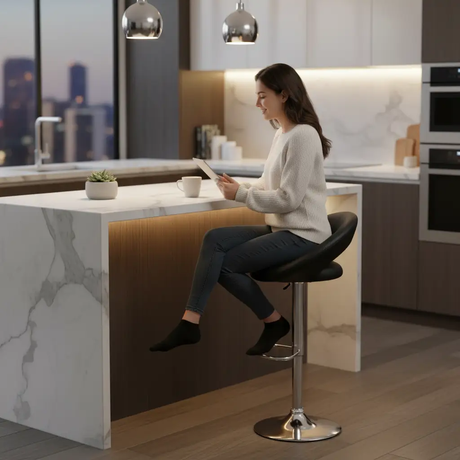 Donut Ring Bar Stool Adjustable Bar Stools