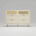 Dresser - Modern 100cm x 40cm x 68cm with 6 Drawers & LED Lighting Furniture Dressers