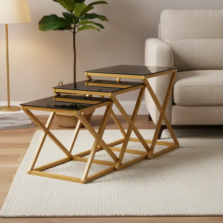 3-Tier Nesting Coffee Table Set Coffee Tables