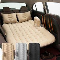 Inflatable Car Travel Mattress with 2 Pillows Electric Pump Black Light Grey Home & Garden Air Mattresses