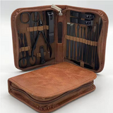 Grooming Set - 26-Piece Manicure Nail Care with Leather Case