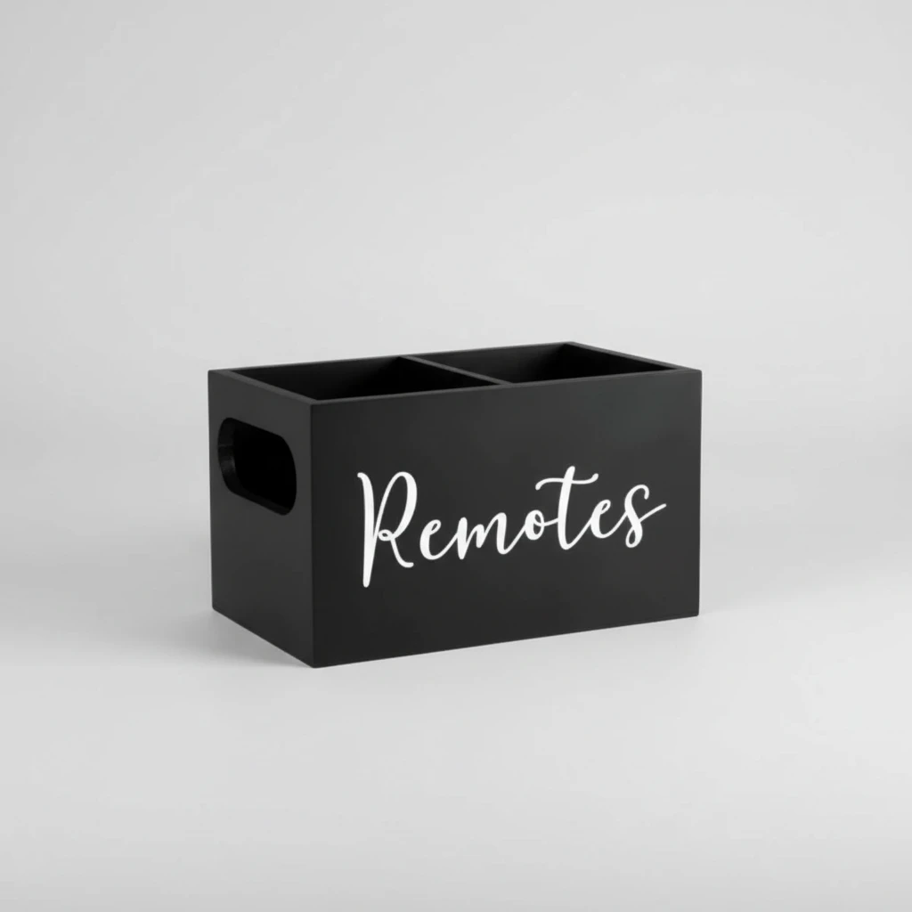 Remote Control Holder Storage Organizer Box with Handle 3 Compartments Home & Garden Household Storage Caddies