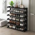 Shoe Rack - 6-Tier Bamboo Holds 30-36 Pairs Black Home & Garden Shoe Racks