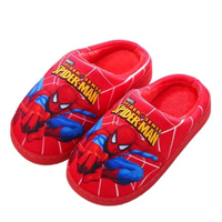 Kids Furry Indoor Slippers Spider-Man Character Soft Plush Sizes 24-38 Kids & Baby Slippers