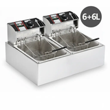 Electric Deep Fryer - Single Tank 6L Stainless Steel Temperature Control Kitchen & Dining Deep Fryers