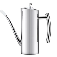 Stainless Steel Oil Dispenser Pot 700ml Gooseneck Spout Mirror Polish Kitchen & Dining Oil Dispensers