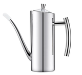 Stainless Steel Oil Dispenser Pot 700ml Gooseneck Spout Mirror Polish Kitchen & Dining Oil Dispensers