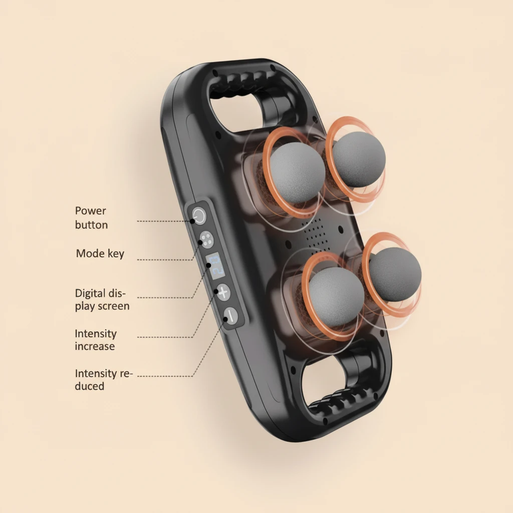 Blueidea BLD-331 4-Head Deep Tissue Percussion Massager Digital Display Full Body Muscle Relief Back Neck Legs Home & Garden Electric Massagers
