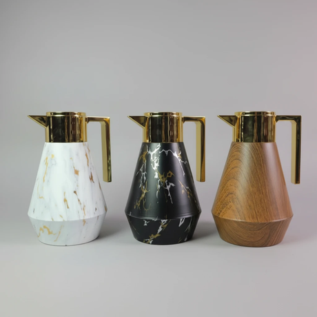 Thermal Flask - Marble & Gold Unbreakable Nordic Insulation 1L Kitchen & Dining Thermoses