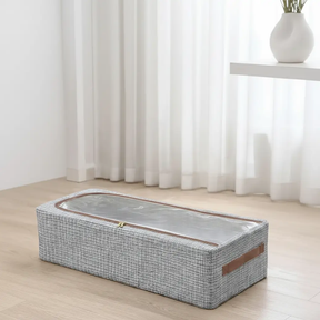 Clothes Storage Box - Foldable Visible Window Zipper Wardrobe Organiser Home & Garden Closet Organizers