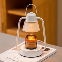 Vintage Lantern Electric Candle Warmer Lamp Metal Frosted Shade Bedroom Living Room Office White Black Home & Garden Candle & Oil Warmers