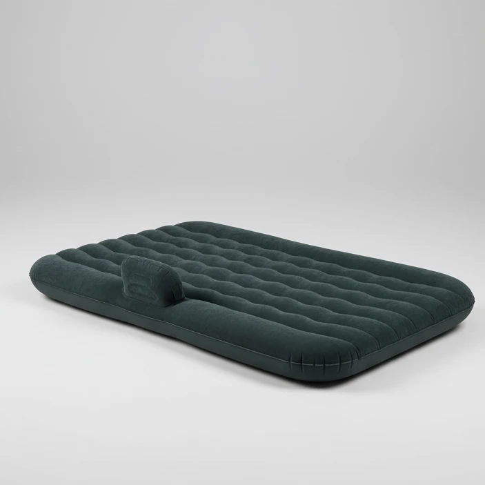 Inflatable Car Travel Mattress with 2 Pillows Electric Pump Black Light Grey Home & Garden Air Mattresses