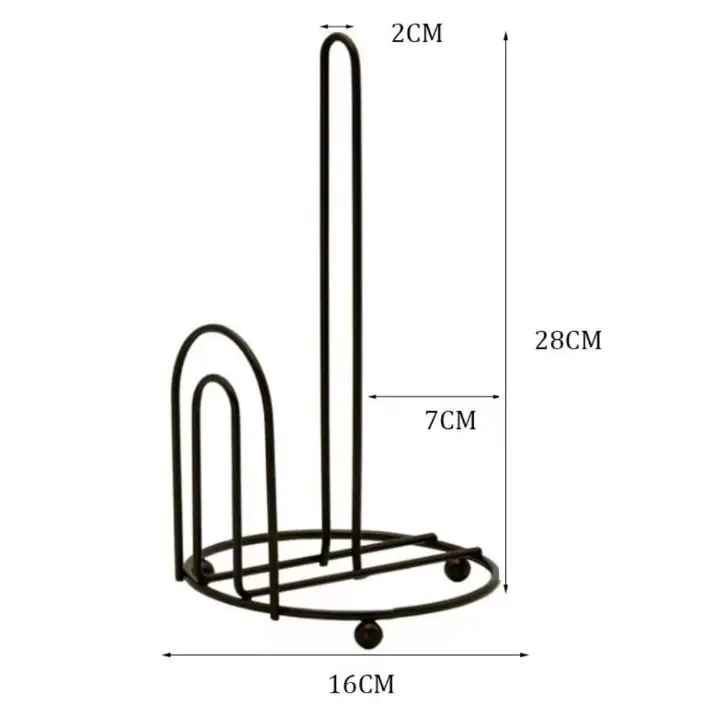 Paper Towel Holder - Freestanding Arch Wire Stand Matte Black Kitchen & Dining Uncategorized
