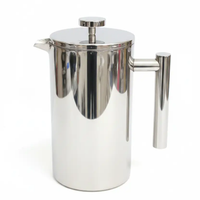 French Press - Stainless Steel Double Wall Coffee Maker Kitchen & Dining French Presses
