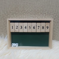 Shut the Box Wooden Board Game 21x14cm 2 Players Home & Garden Board Games