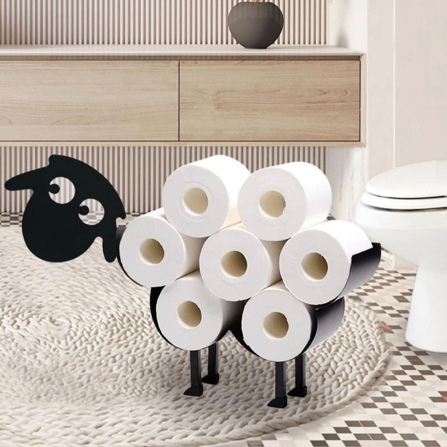 Toilet Paper Holder - Creative Metallic Sheep Design
