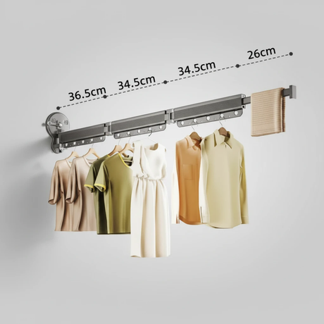 Retractable Clothes Drying Rack Wall Mount No Punching Suction Cup Portable Hanger Home & Garden Drying Racks