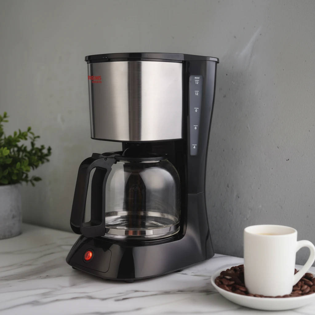 Ramtons RM193 Coffee Maker 1.5L 900W Stainless Steel Black 1 Year Warranty Kitchen & Dining Drip Coffee Makers