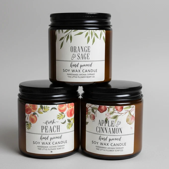 Hand Poured Essential Oil Blend Soy Wax Scented Candles Home & Garden Candles