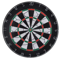 Dart Board - 18-Inch Double Sided Flocked with Iron Numbers and 6 Steel Darts Toys & Games Dartboards
