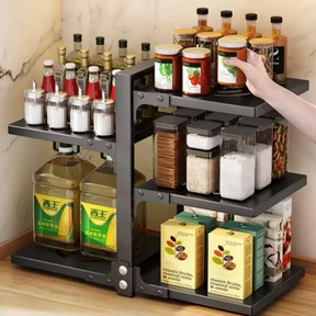 Multi-Layer Pot Storage Rack Adjustable Under Sink Pan Holders Kitchen Organizer Kitchen & Dining Pot Racks