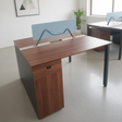 Executive Office Workstation with Privacy Screen & Pedestal Office Desk Desks