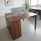 Executive Office Workstation with Privacy Screen & Pedestal Office Desk Desks
