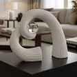 Nordic Abstract Heart Sculpture with Clear Pearl Resin Ornament Home & Garden Sculptures & Statues