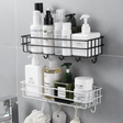 Storage Caddy - Wall Mounted Wire Rack with Hooks Black White Home & Garden Household Storage Caddies