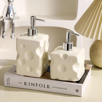 Rabbit Cheese Ceramic Soap Dispenser with Chrome Pump Home & Garden Soap & Lotion Dispensers