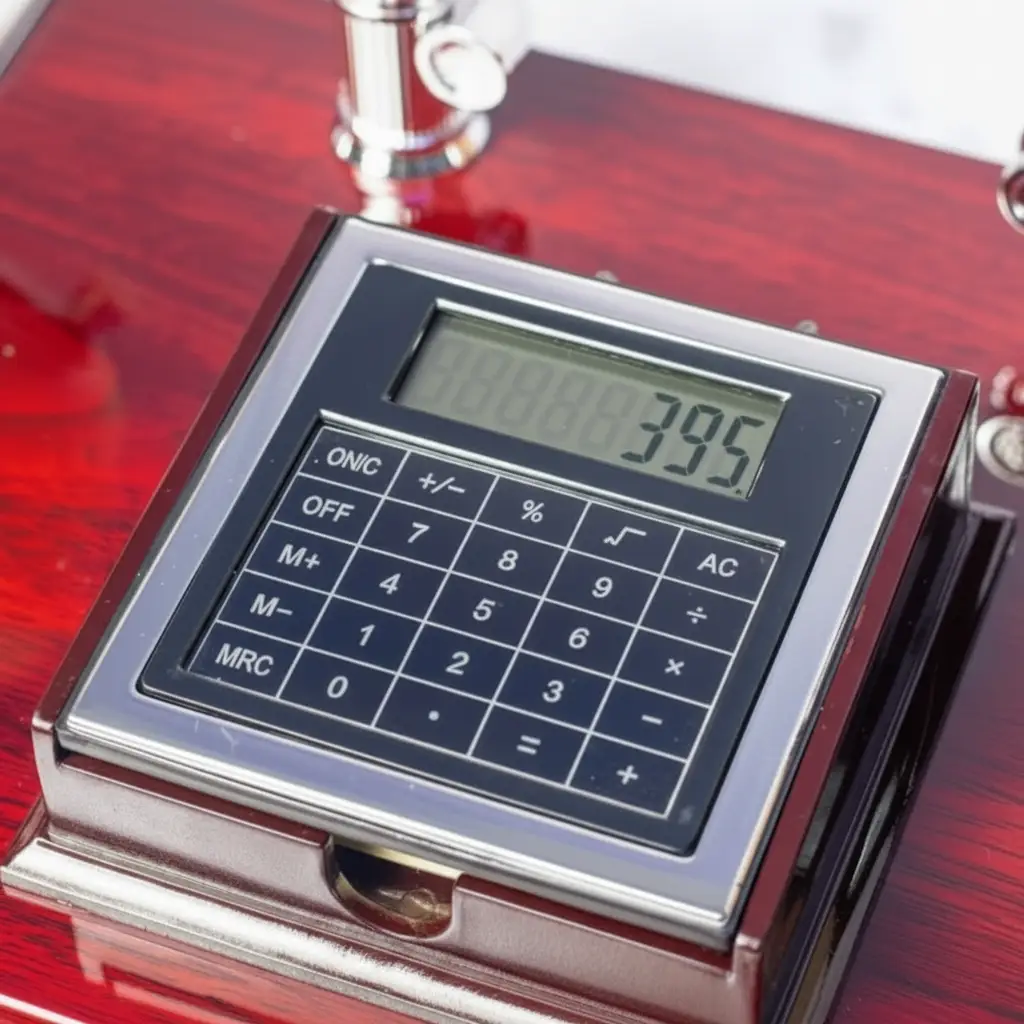 Desk Organizer - Executive Mahogany Silver 5-in-1 Set with Globe Clock Pen Holder Calculator and Coin Tray Home & Garden Desktop Organizers