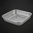 Colander - Stainless Steel Square Perforated Basket Silver Kitchen & Dining Colanders