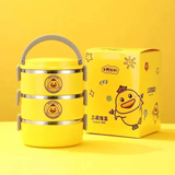 Lunch Box - Nice Duck 3 Layer Detachable Stainless Steel Kids Travel Office Kitchen & Dining Lunch Containers