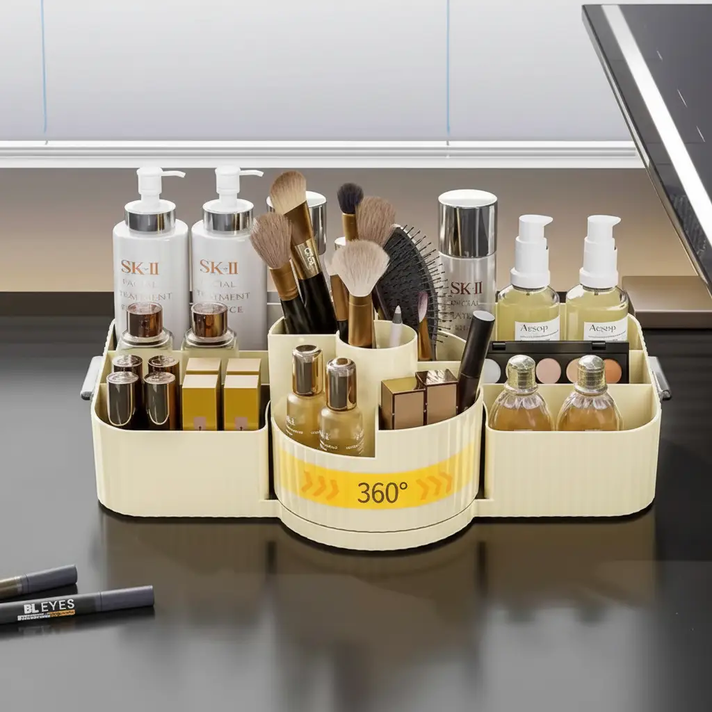 Makeup Organizer - 360 Degree Rotating Multipurpose Storage 33x20cm Home & Garden Household Storage Caddies